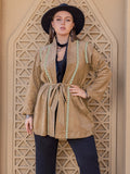 Plus Size Long Sleeve Tie Waist Cardigan