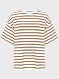 Striped Round Neck Half Sleeve T-Shirt