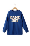 GAME DAY Round Neck Long Sleeve Sweatshirt