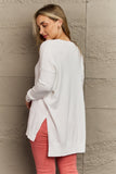 Zenana Sweater Weather Full Size Center Seam Tunic Sweater