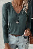 V-Neck Long Sleeve T-Shirt