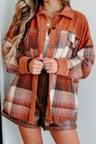 Plaid Button Up Long Sleeve Jacket