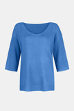 V-Neck Three-Quarter Sleeve Knit Top