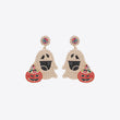 Ghost Rhinestone Alloy Earrings