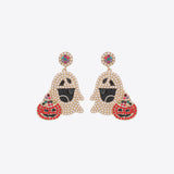 Ghost Rhinestone Alloy Earrings