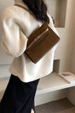 Suede PU Leather Strap Shoulder Bag