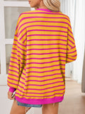 Lovelet Striped Contrast Long Sleeve Sweatshirt