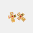 18K Gold-Plated Zircon Cross Earrings