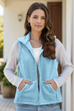 Zip Up Vest Coat with Pockets