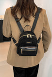 Suede Adjustable Strap Backpack Bag