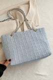 Polyester Texture Chain Tote bag