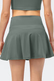 High Waist Wide Waistband Active Skirt