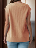 V-Neck Cap Sleeve Knit Vest