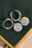 2 Carat Moissanite Round Drop Earrings