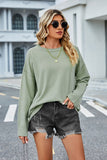 Round Neck Dropped Shoulder Sweater