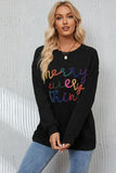 Letter Graphic Dropped Shoulder Sweatshirt