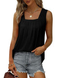 Ruched Square Neck Tank