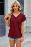 V-Neck Flutter Sleeve T-Shirt