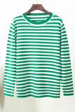 Striped Round Neck Long Sleeve Sweater