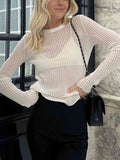 Round Neck Ribbed Knit Top