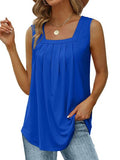 Ruched Square Neck Tank