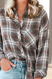 Plaid Pocketed Button Up Shirt