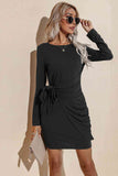 Ruched Tie Dress