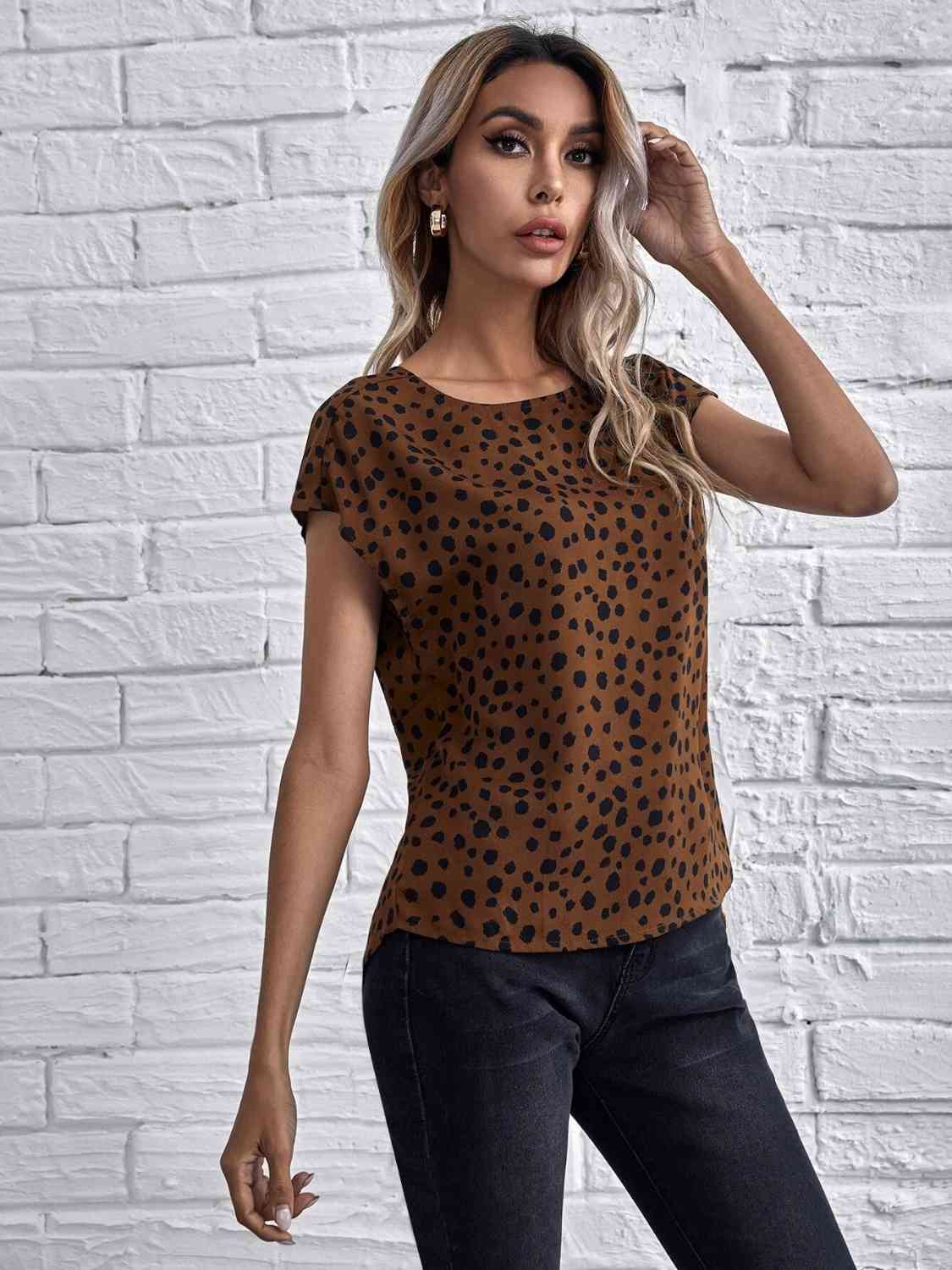 Twisted Open Back Blouse