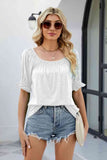 Short Flounce Sleeve Top