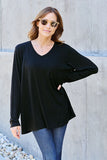 Basic Bae Full Size V-Neck Long Sleeve Top