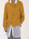 Dropped Shoulder Buttoned Cardigan