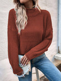 Roll Hem Drop Shoulder Sweater