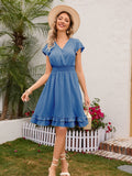 Swiss Dot Cap Sleeve Dress