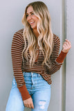 Striped Quarter Snap Long Sleeve T-Shirt