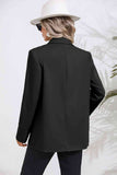 Lapel Collar Long Sleeve Blazer