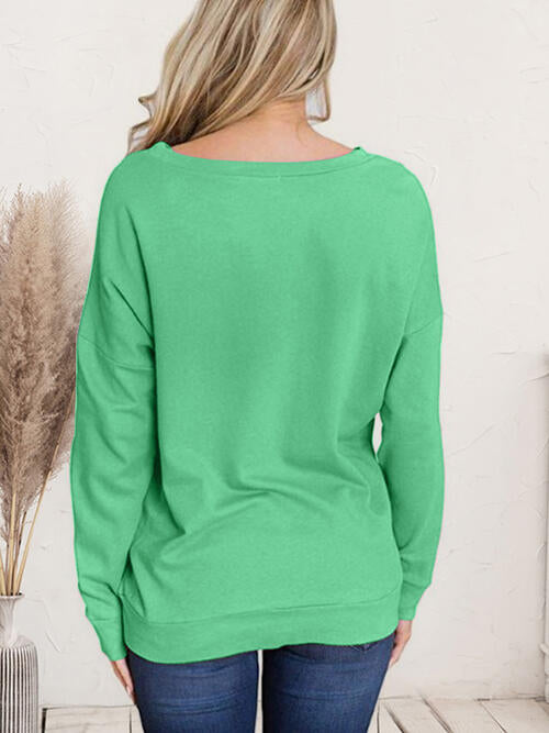 Dropped Shoulder Long Sleeve T-Shirt