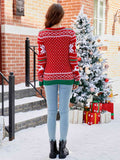 Letter Graphic Round Neck Long Sleeve Sweater