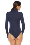 Ribbed Turtleneck Long Sleeve Bodysuit