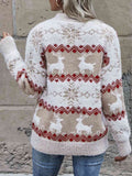 Reindeer & Snowflake Round Neck Sweater