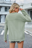 Round Neck Dropped Shoulder Sweater