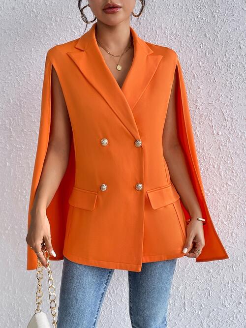 Button Up Cape Sleeve Blazer