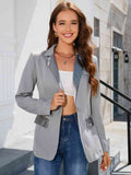 Lapel Collar Long Sleeve Blazer