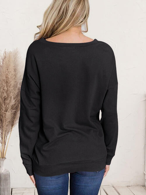 Dropped Shoulder Long Sleeve T-Shirt