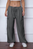 Drawstring Waist Pants with Pockets