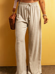 Drawstring Wide Leg Pants