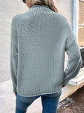 Roll Hem Drop Shoulder Sweater