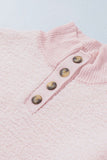 Mock Neck Quarter Button Sweater