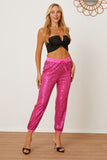 Sequin Drawstring Pants with Pockets