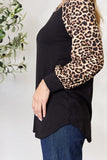 Celeste Full Size Leopard Round Neck Long Sleeve T-Shirt