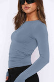 Round Neck Long-Sleeve Top